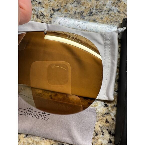 SILHOUETTE brown clip on lenses polarized Aviator titanium - Picture 2 of 8